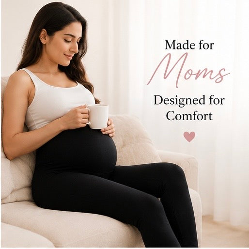Maternity Support Leggings- High Waist Comfort Wear for Pregnancy & Postpartum