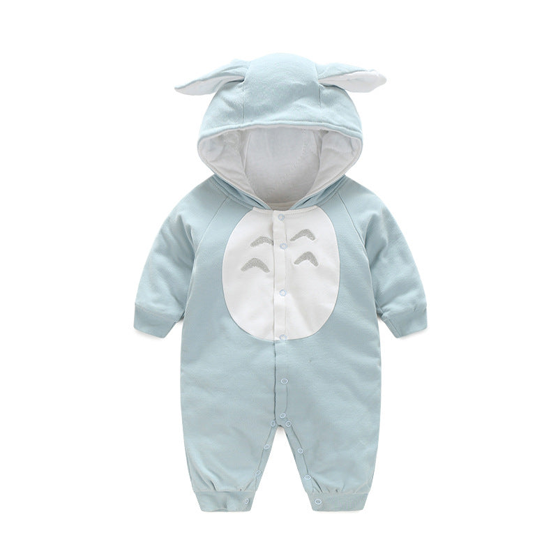 “Cute Winter Baby Romper Hoodie – Soft Cotton Jumpsuit for Newborns”