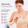 Maternity Nursing Bra – High Support, Easy One-Hand Feeding | Soft, Breathable & Wire-Free Comfort for Pregnancy & Breastfeeding