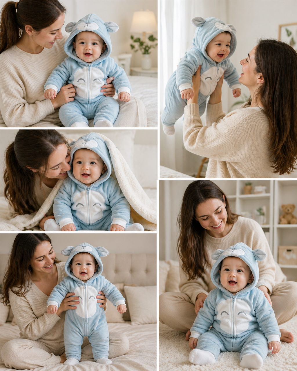“Cute Winter Baby Romper Hoodie – Soft Cotton Jumpsuit for Newborns”
